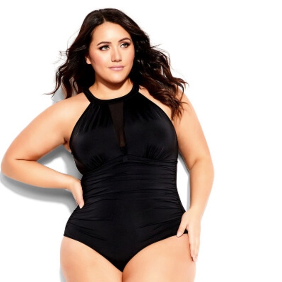NEWT AZORES Elegant Black Halter One-Piece Swimsuit - Picture 1 of 7